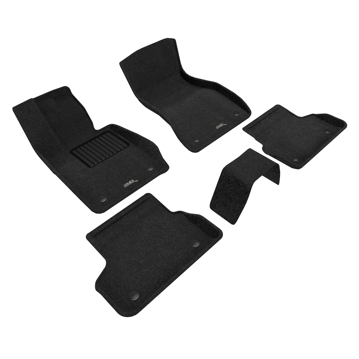 Custom Fit Elegant Floor Mat Compatible for 2017-2021 BMW 5 Series G30-G31, Black - Full Set
