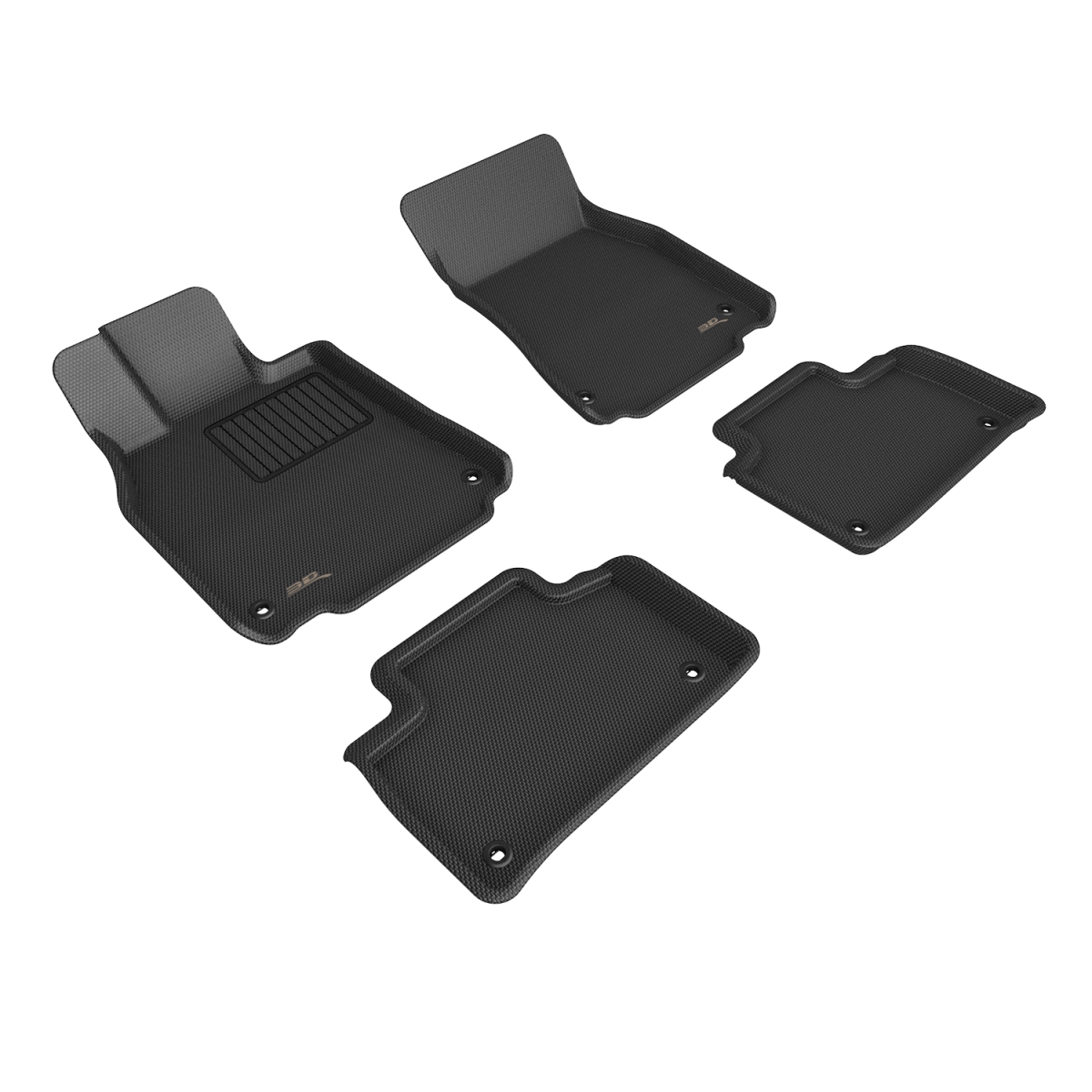 Custom Fit Kagu Floor Mat Compatible for 2013-2017 Lexus LS460, Black - Full Set