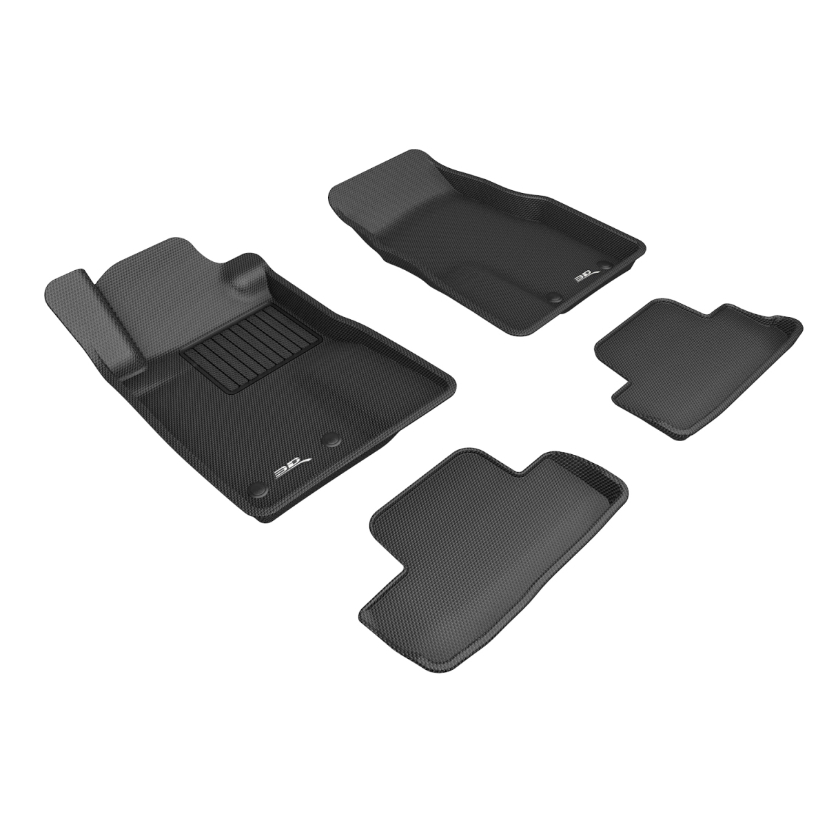 Custom Fit Kagu Floor Mat Compatible for 2012-2014 Ford Mustang, Black - Full Set