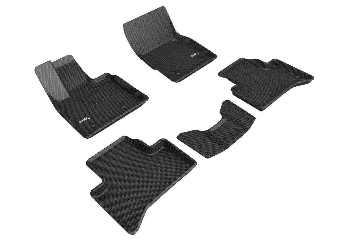 Black Custom Fit Kagu Floor Mat for 2018-2023 Alfa Romeo Stelvio & Stelvio Quadrifoglio R1 R2