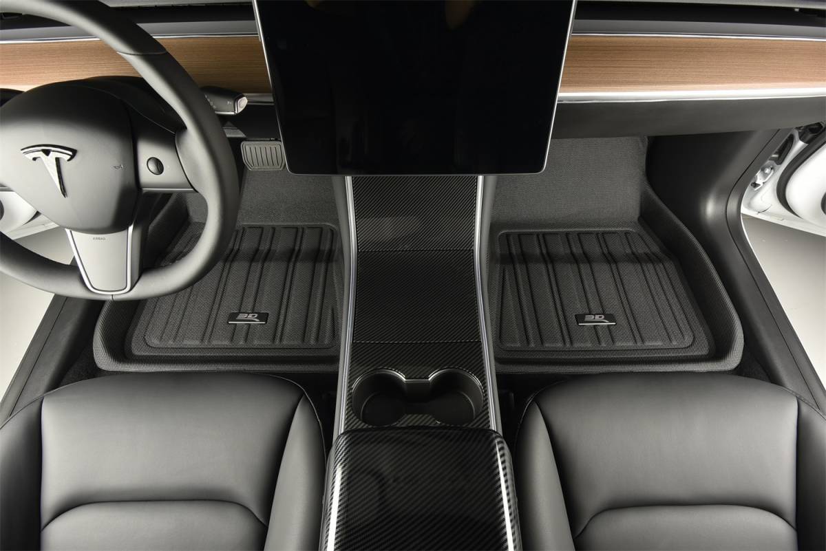 E1AD07701809 R1 & R2 Black Floor Liners for 2020-2023 Audi E-Tron GT Elitect