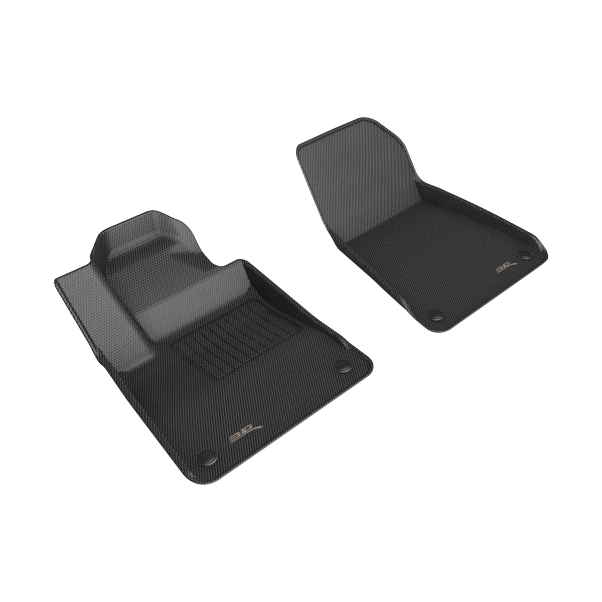 Custom Fit Kagu Floor Mat Fits for 2021-2023 Polestar 2 - Front Row - Black