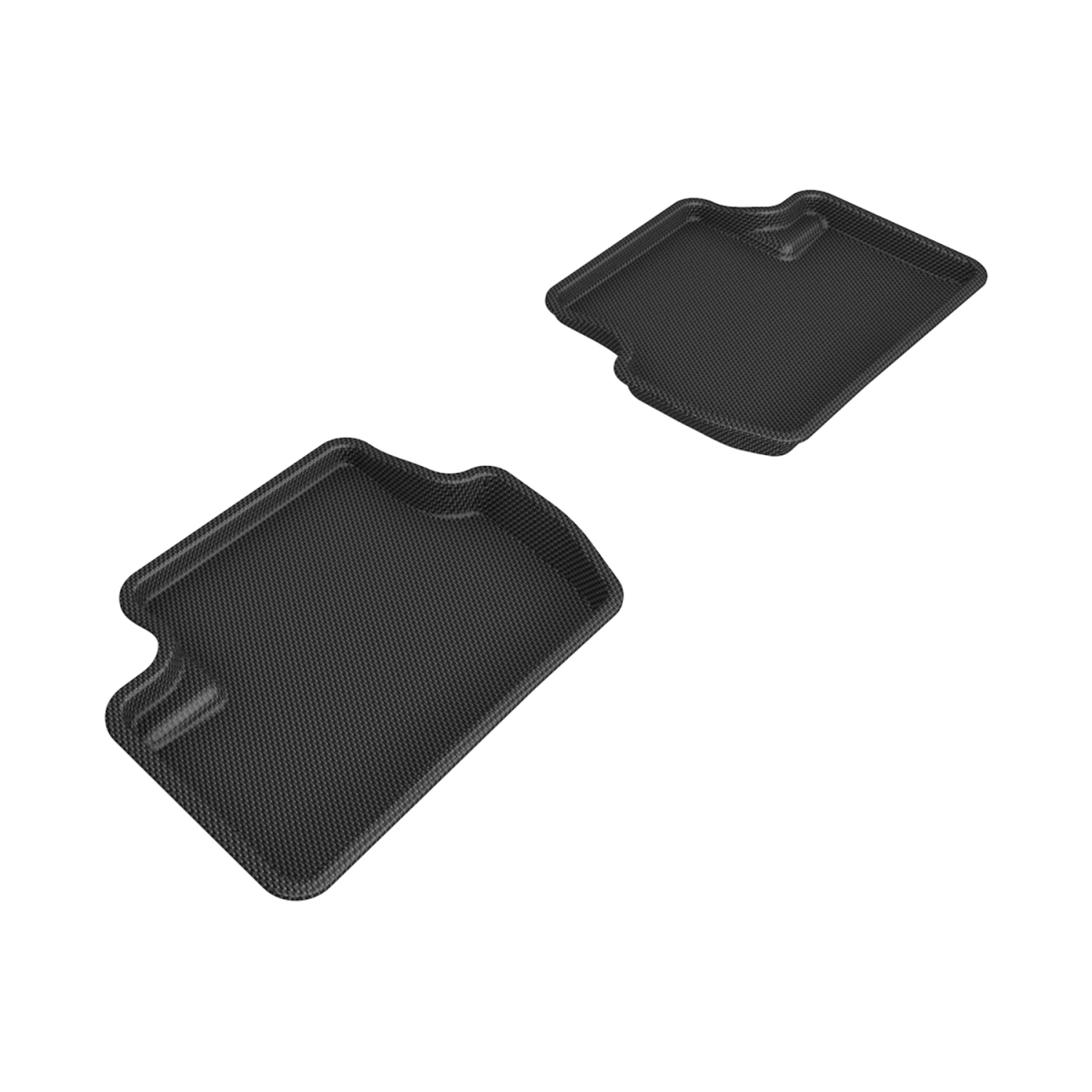 Custom Fit Kagu Floor Mat Fits for 2008-2017 Mitsubishi Lancer & 2008-2015 Evolution X - Second Row - Black