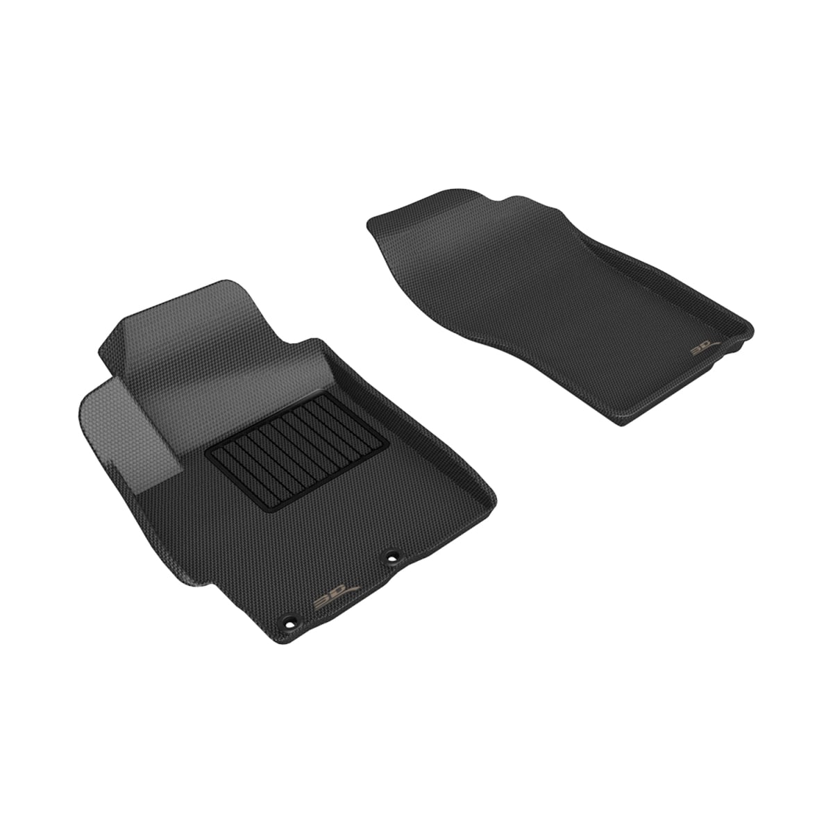 Custom Fit Kagu Floor Mat Fits for 2008-2017 Mitsubishi Lancer & 2008-2015 Evolution X - Front Row - Black