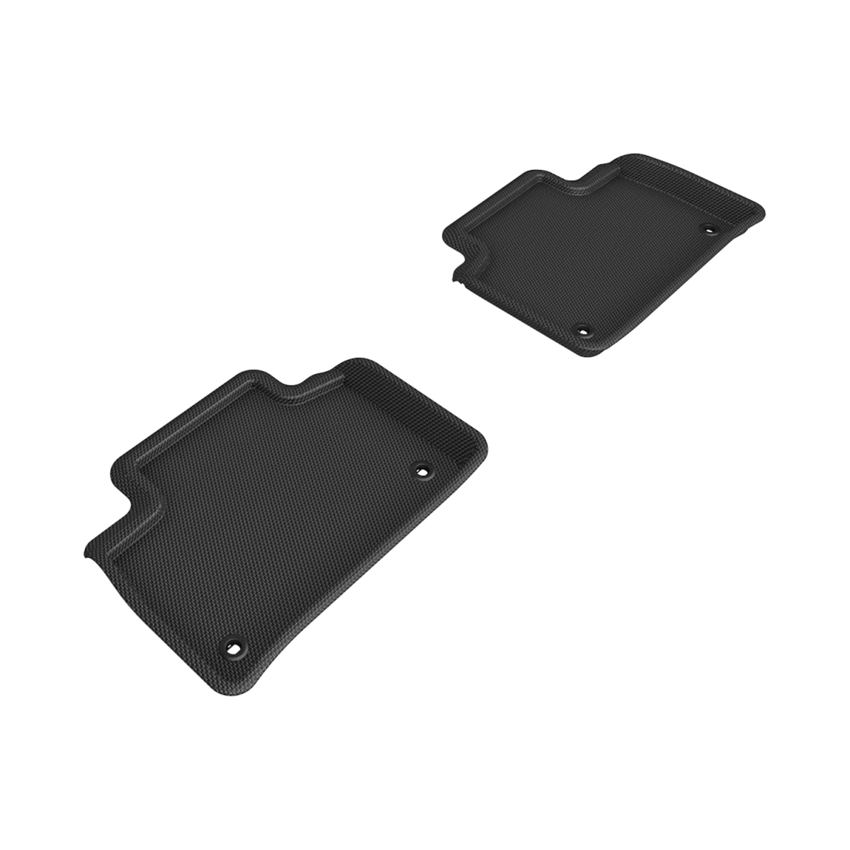 Custom Fit Kagu Second Row Floor Mat for 2013-2017 Lexus LS460, Black