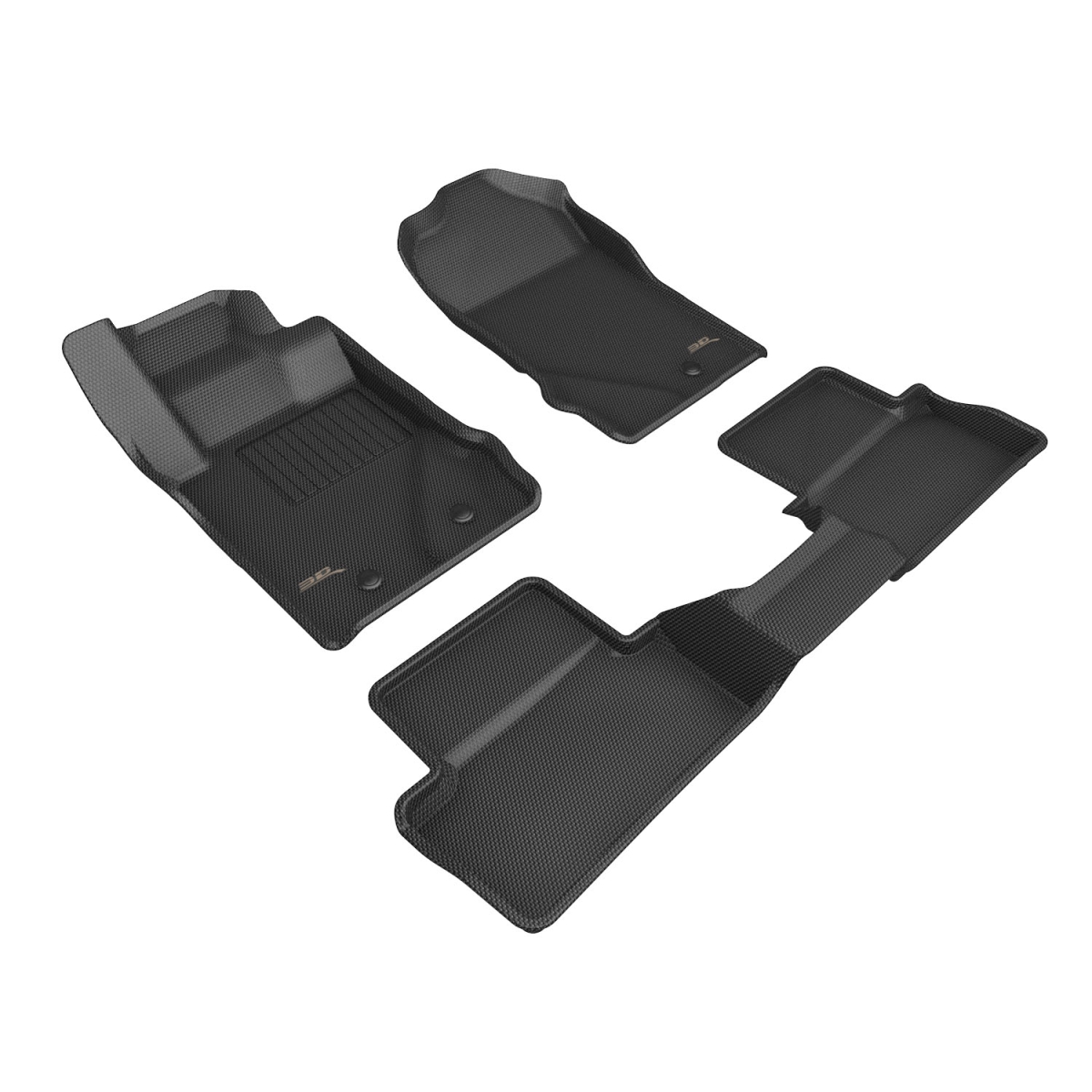 Kagu R1 R2 Black Custom Fit Floor Liner Mat for 2021-2024 Ford Bronco 2-door