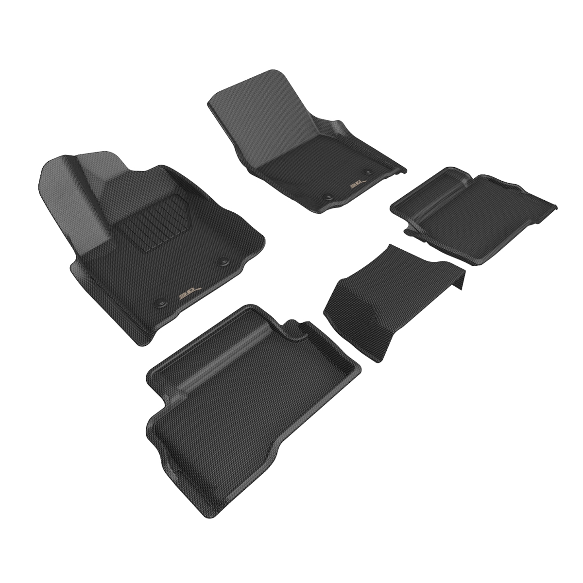 L1TY32201509 Kagu 1st & 2nd Row Floor Liner Set - Black