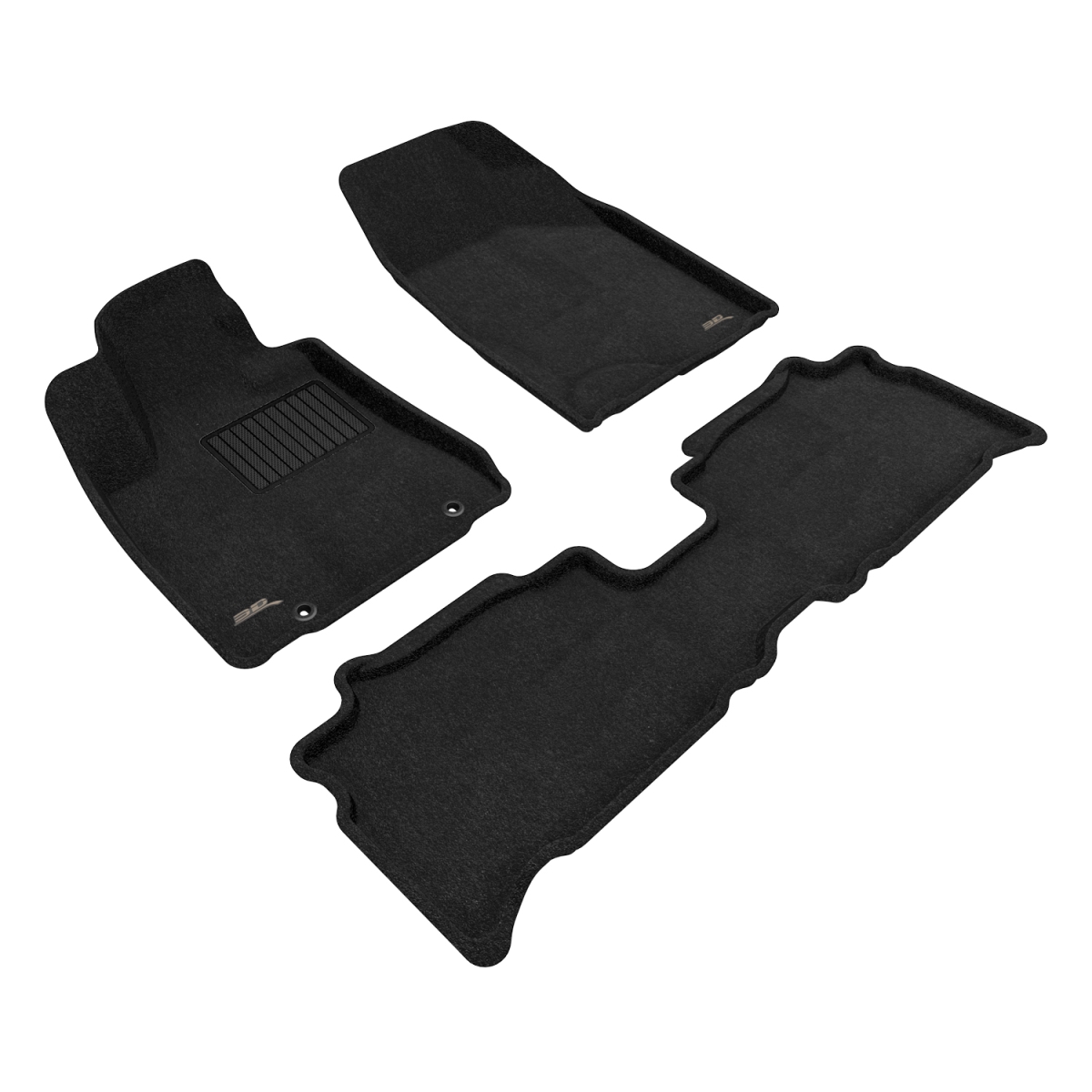 L1LX03904709 Elegant 1st & 2nd Row Floor Liner Set - Black