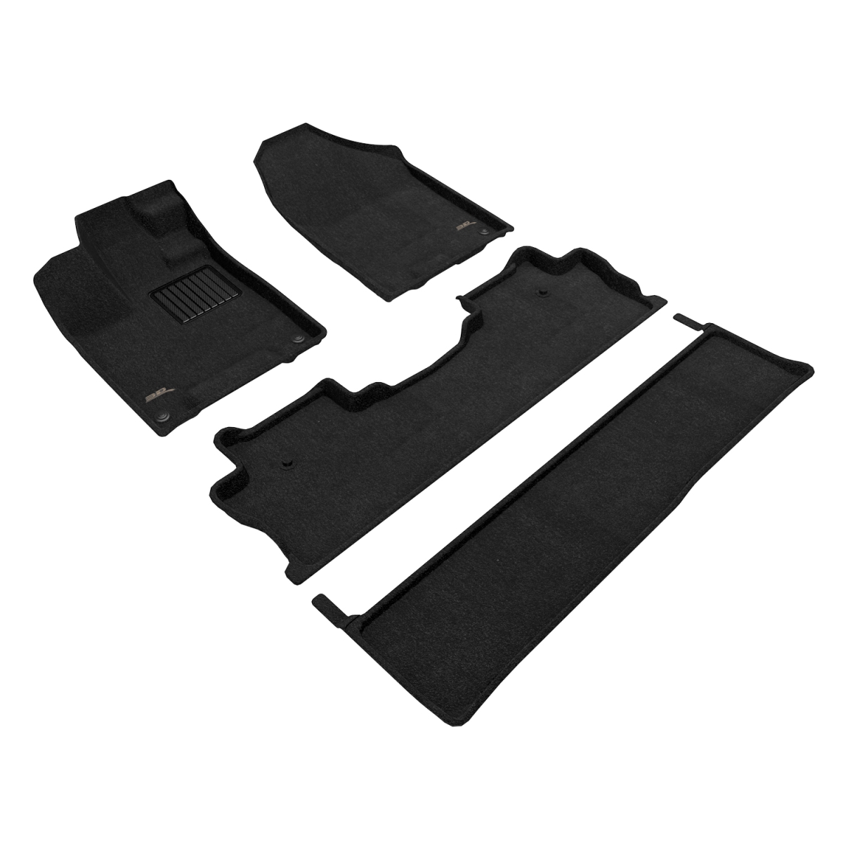 Picture of 3D MAXpider L1HD08304709 Elegant Floor Mat for 2017-2024 Honda Ridgeline&#44; Black