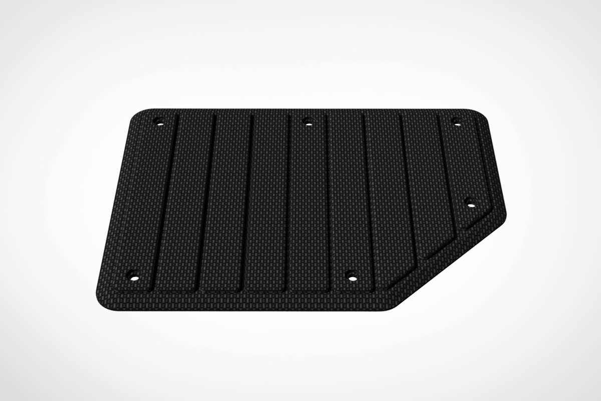 2104F No. 9 10.5 x 8 in. Friction Ex-Plus Heel Pad with Include 6 Hex Screws, 2 Hex Keys & Hole Punch Tool - Size F