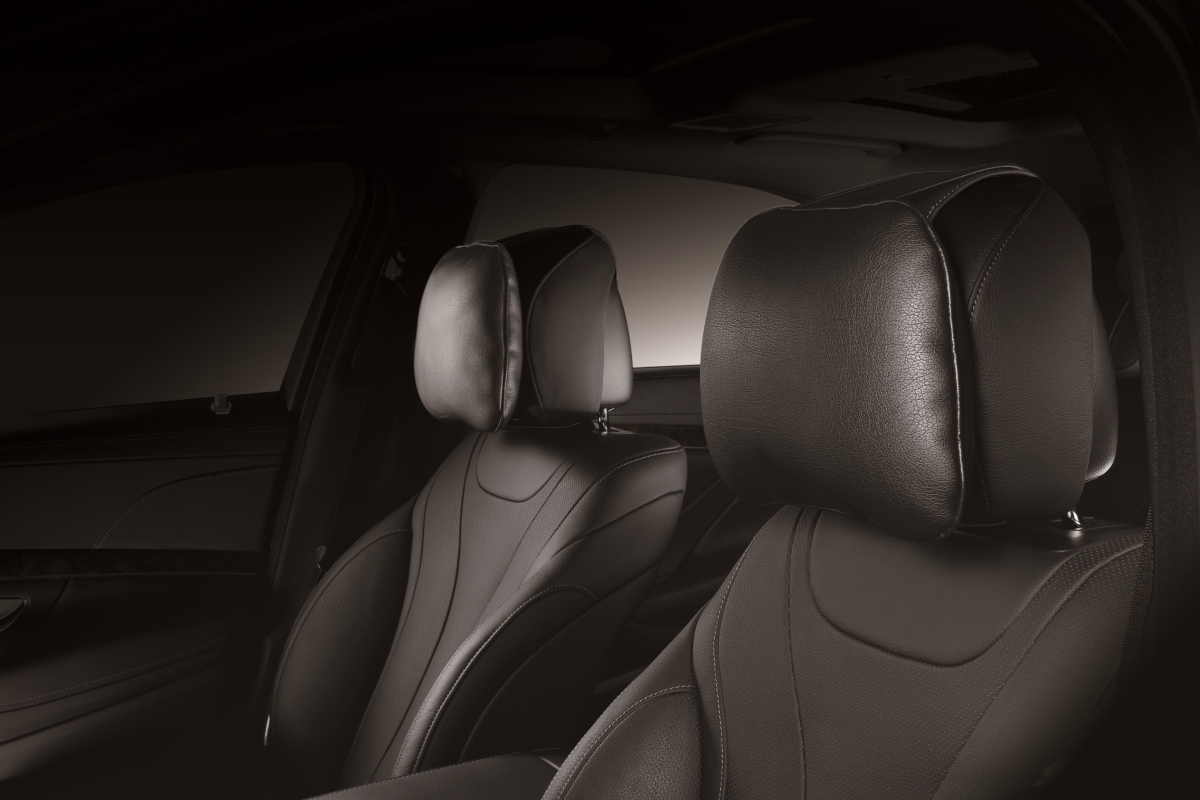3162-09 Leather Headrest, Black