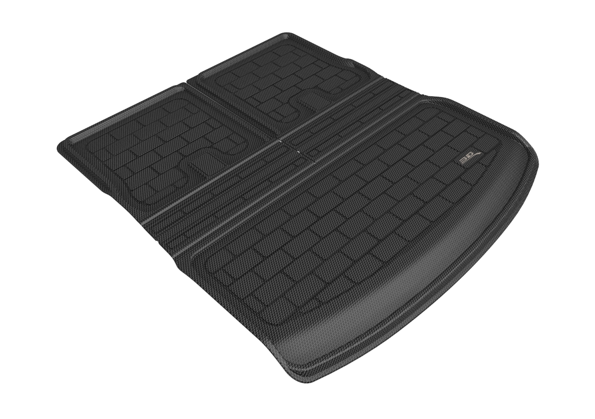 M1TL0361309 Kagu Behind R3 Seatback Protector Cross Fold Cargo Liner for 2021-2024 Tesla Model Y 7-Seat, Black
