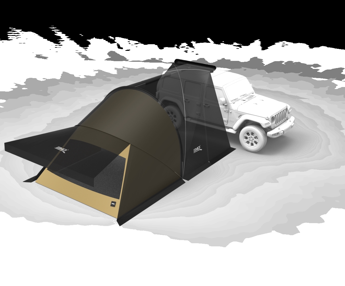 6159B-02 Modular Car Awning Inner Tent, Tan