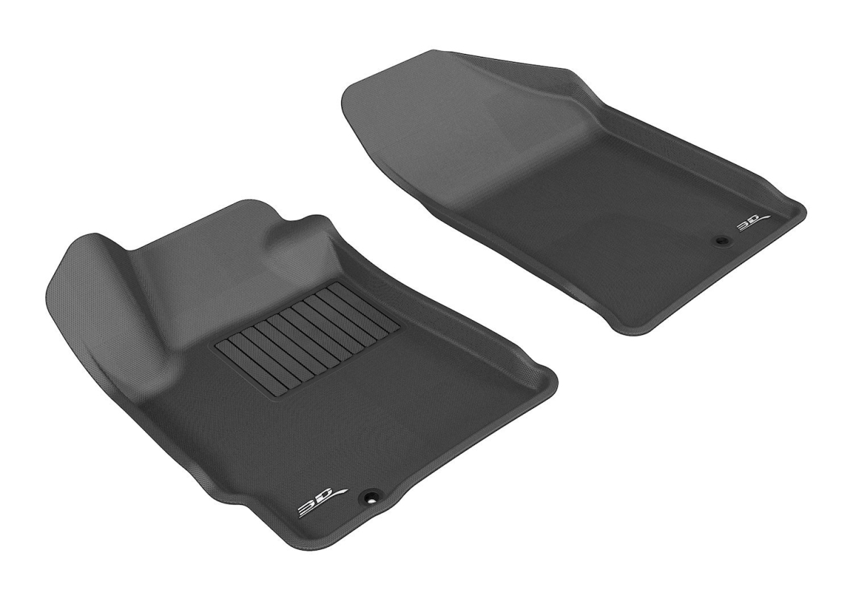 U Ace  3D Maxpider Front Row Custom Fit All-Weather Kagu Black Floor Mat for 2007-2012 CPE-SDN Nissan Altima Models