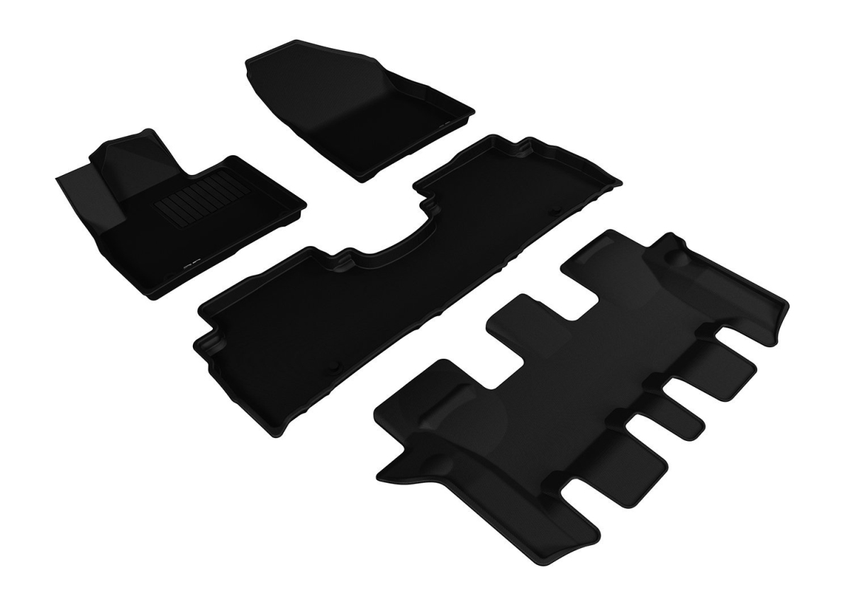 Carbon Fiber Embossed Pattern Kagu Black 1st Row 2nd Row 3rd Row 7 Seats for 2016-2017 Kia Sorento
