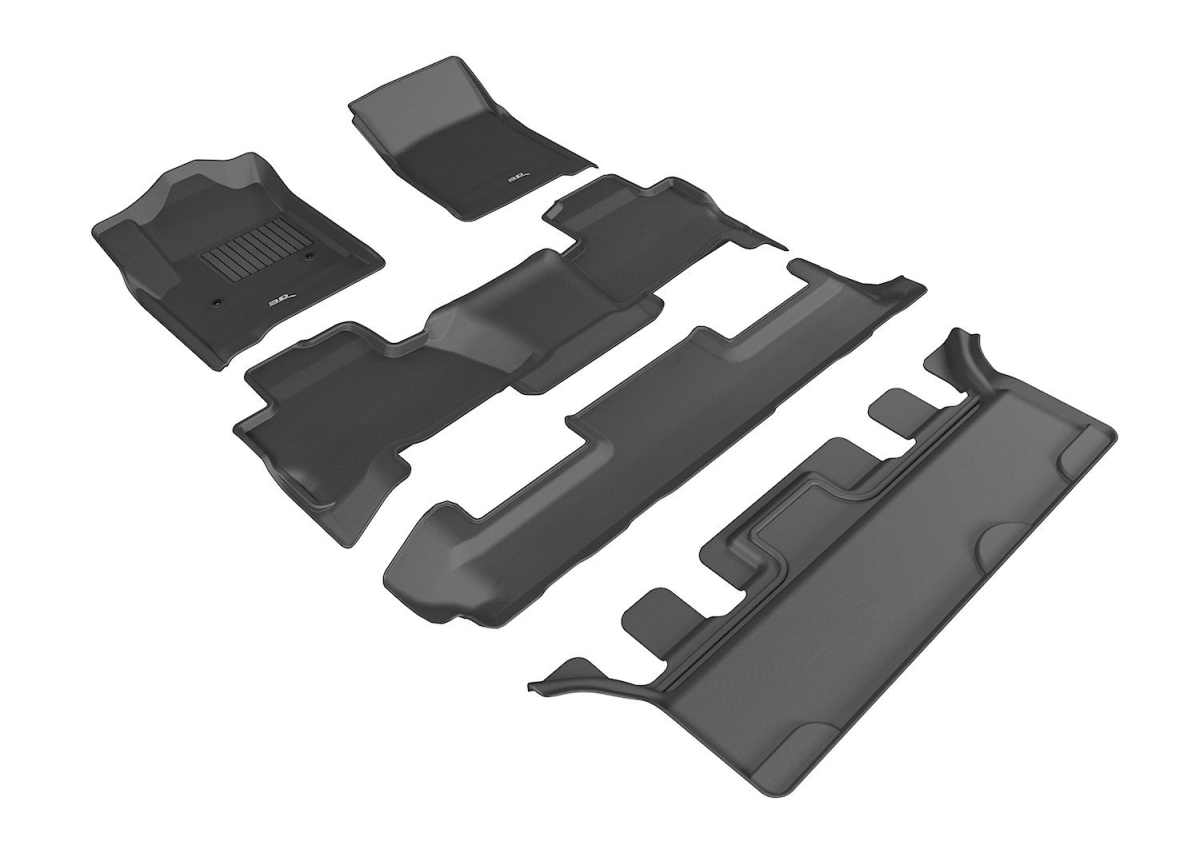 L1CH06801509 Carbon Fiber Embossed Pattern Kagu Black 1st Row 2nd Row 3rd Row Bucket Seating for 2015-2017 Chevrolet Tahoe
