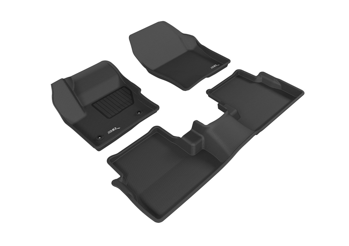 3D Maxpider L1LC00701509 Carbon Fiber Embossed Pattern Kagu Black 1st Row 2nd Row for 2015-2016 Lincoln MKC