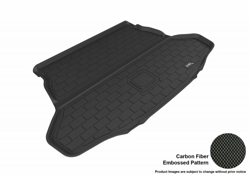 M1TY2091309 Carbon Fiber Embossed Pattern Kagu Black Cargo Liner Stowable for 2016 Toyota Prius