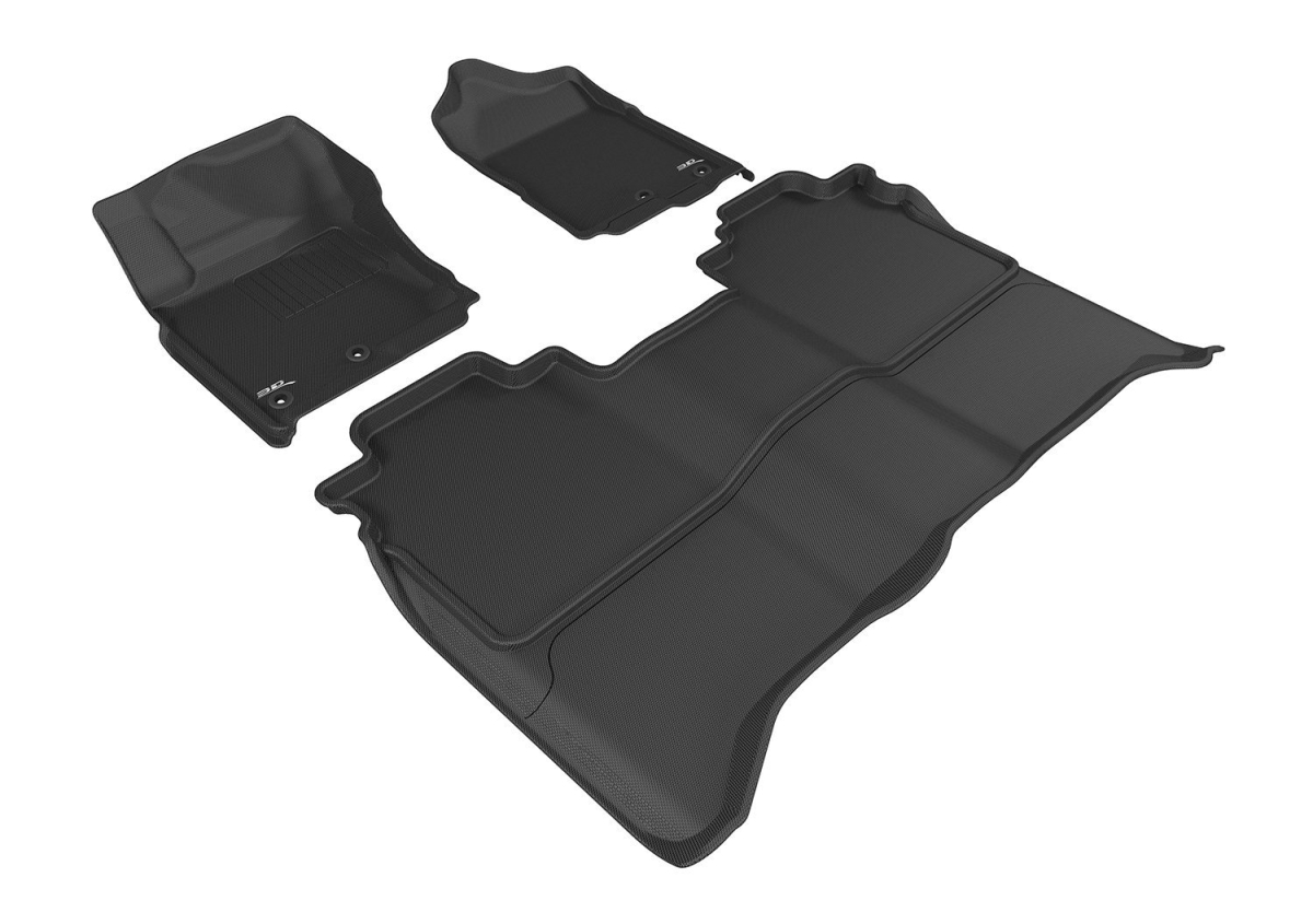 L1NS08401509 Carbon Fiber Embossed Pattern Crew Cab Kagu Black 1st Row 2nd Row without Storage Box for 2016-2017 Nissan Titan