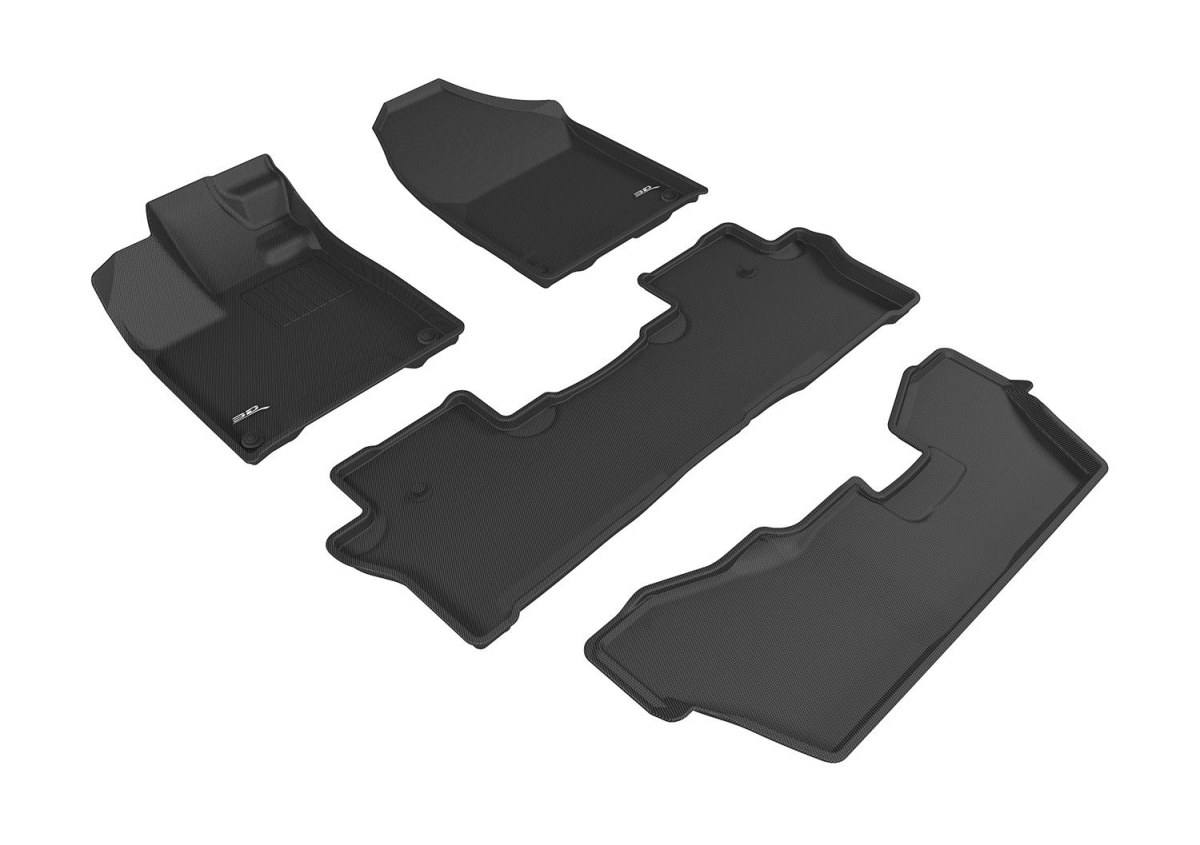 Carbon Fiber Embossed Pattern Kagu Black 1st Row 2nd Row 3rd Row for 2016-2017 Honda Pilot