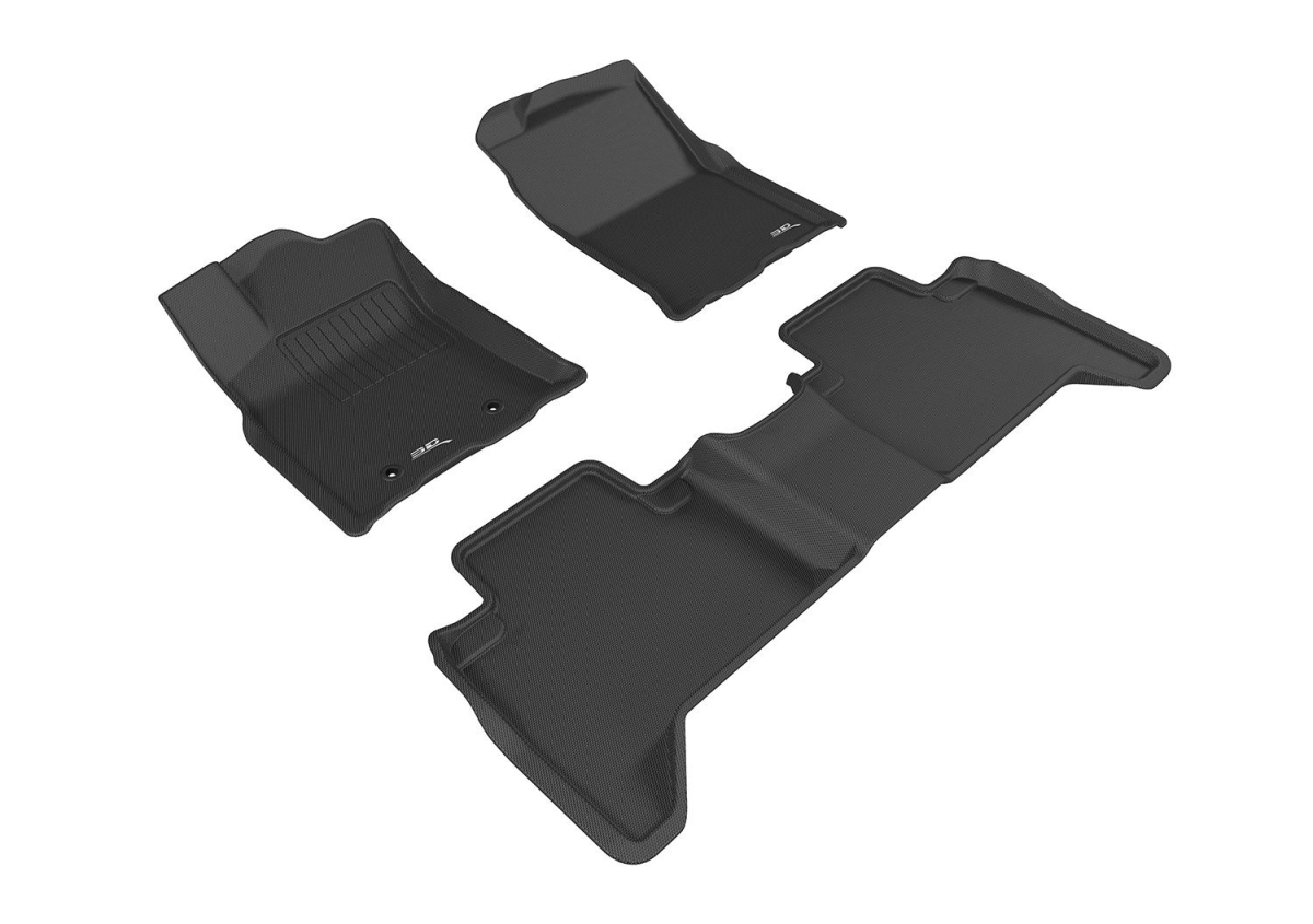 L1TY19201509 Carbon Fiber Embossed Pattern-2017 Double Cab Kagu Black 1st Row 2nd Row for 2016 Toyota Tacoma