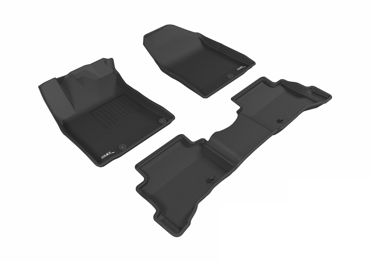 Picture of 3D MAXpider L1HY07801509 R1 R2 Kagu Floor Mat for Hyundai Ioniq 2017&#44; Black
