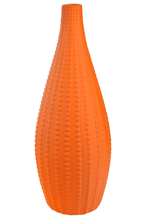 Picture of Urban Trends Collection 21495 Ceramic Round Vase with Round Lip Pimpled Design & Rounded Bottom&#44; Matte Orange