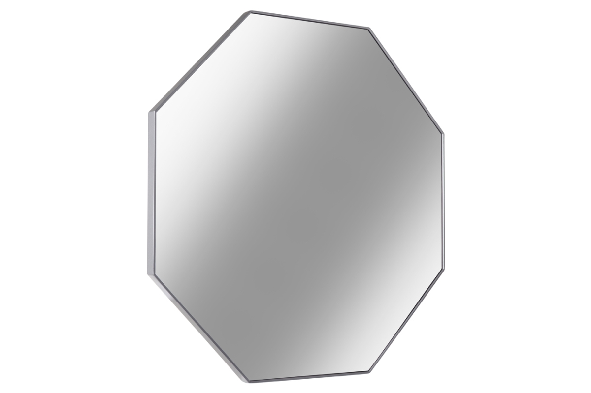 Picture of Urban Trends Collection 34097 Metal Octagon Wall Mirror with Frame, Metallic Silver