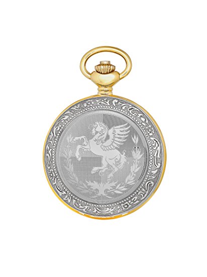 Picture of Charles-Hubert Paris DWA010 Two-Tone Hunter Case Mechanical Pocket Watch, White