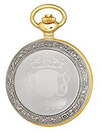 Picture of Charles-Hubert Paris DWA012 Two-Tone Hunter Case Mechanical Pocket Watch, White