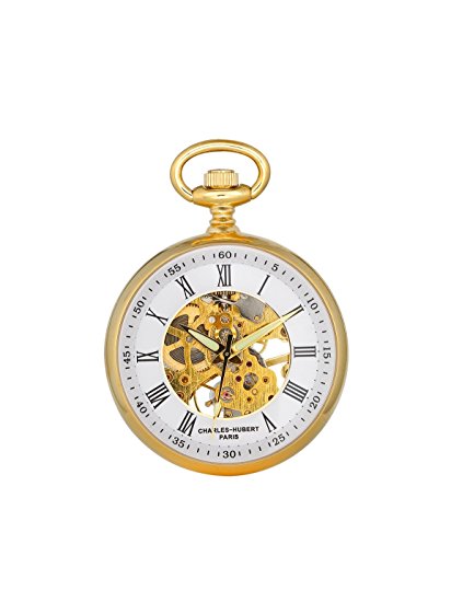 Picture of Charles-Hubert Paris DWA020 Open Face Mechanical Pocket Watch, White