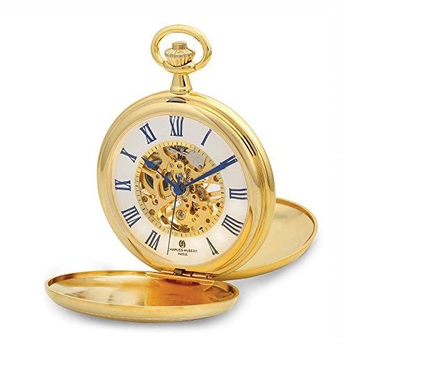 Picture of Charles-Hubert Paris DWA046 Gold-Plated Double Hunter Case Mechanical Pocket Watch