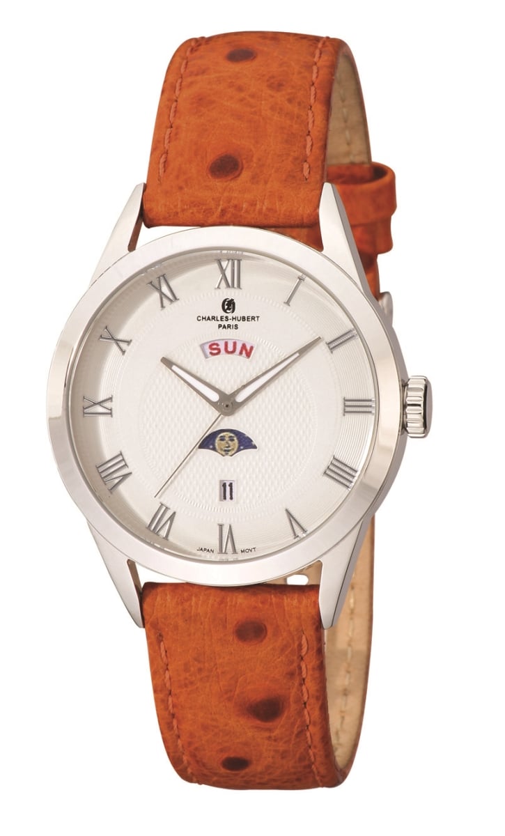 6980-W Womens Stainless Steel Quartz Dial Watch, White