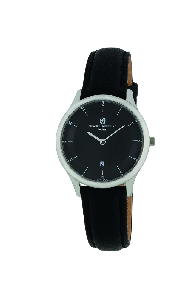 6999-W Womens Stainless Steel Quartz Dial Watch, Black