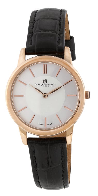 Womens Rose IP-Plated Stainless Steel Quartz Dial Watch, Off-White