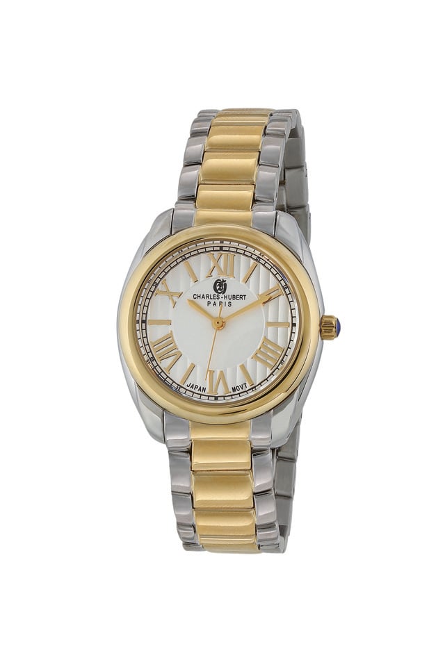 7005-T Womens Two Tone Stainless Quartz Dial Watch, Off-White -  Charles-Hubert Paris