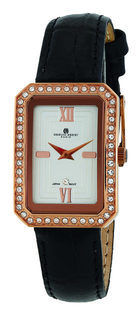 Womens Rose IP-Plated Stainless Quartz Dial Watch, White
