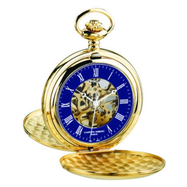 Picture of Charles-Hubert Paris DWA063 47 mm Double Hunter Case Pocket Watch, Gold