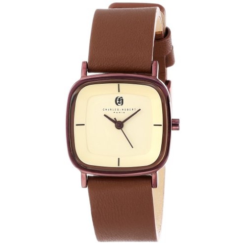 Mens Brown IPPlated Champagne Dial Quartz Watch  Brown