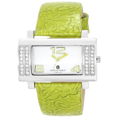 Picture of Unitron Enterprise 6842-GN Ladies Stainless Green Leather Watch - 40 x 23 mm