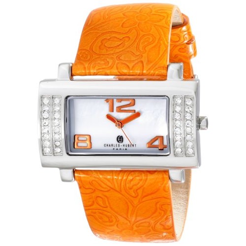 Unitron Enterprise  Ladies Stainless Orange Leather Watch - 40 x 23 mm