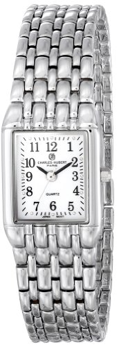 Chrome Finish White Dial Quartz Watch - White - 20