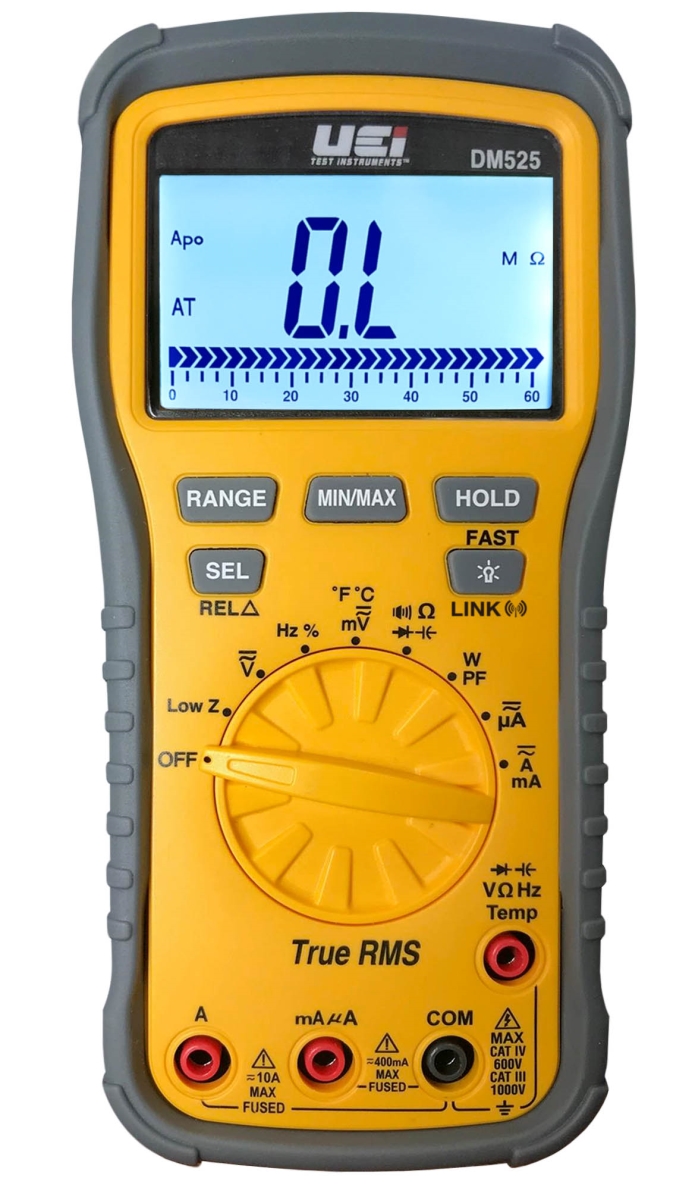 Picture of UEI Test Instruments DM525 True RMS 1000V Wireless Multimeter with Power Factor
