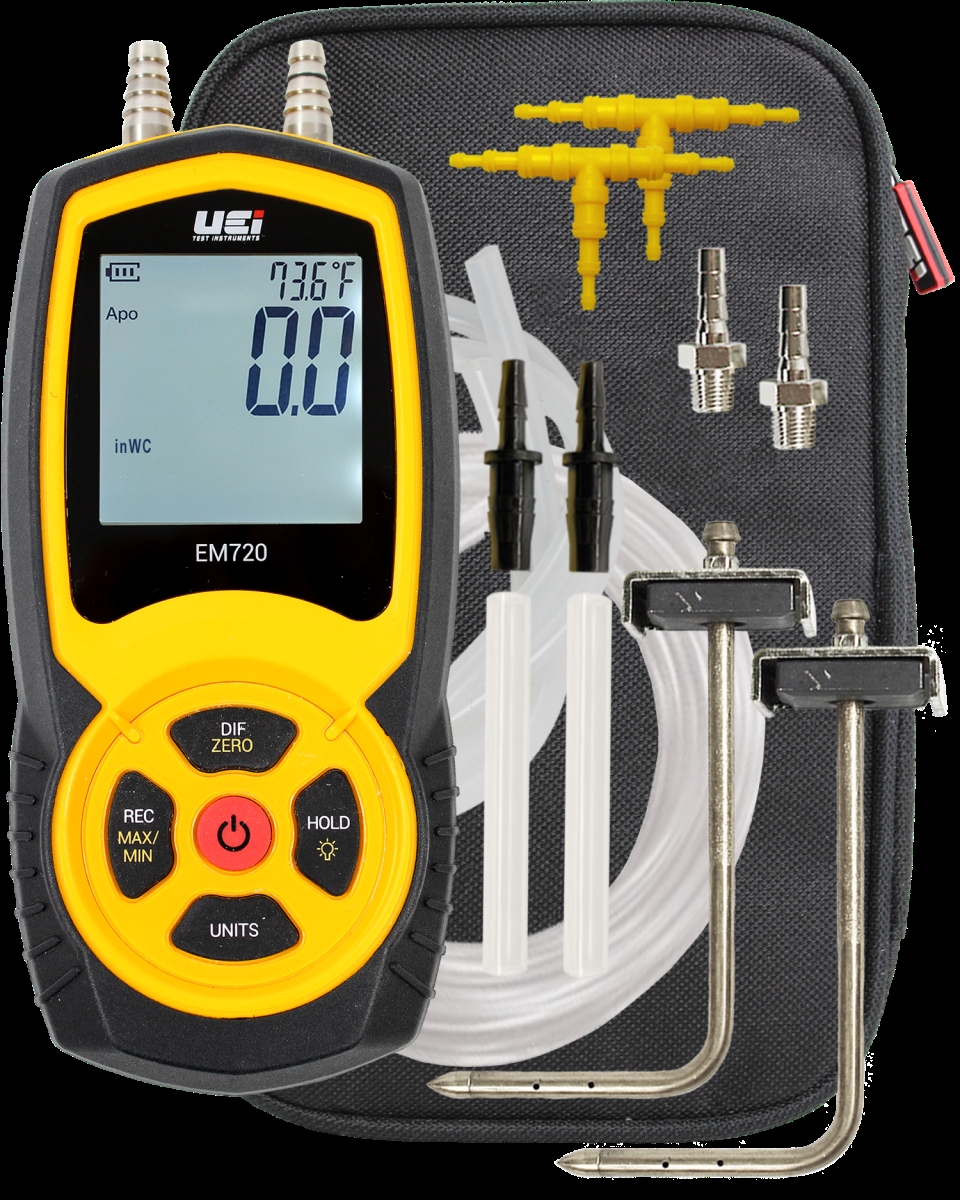 Picture of UEI EM720SPKIT High-Resolution Differential Manometer Static Pressure Kit