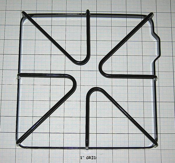 316277801 Oven Single Burner Grate; Black