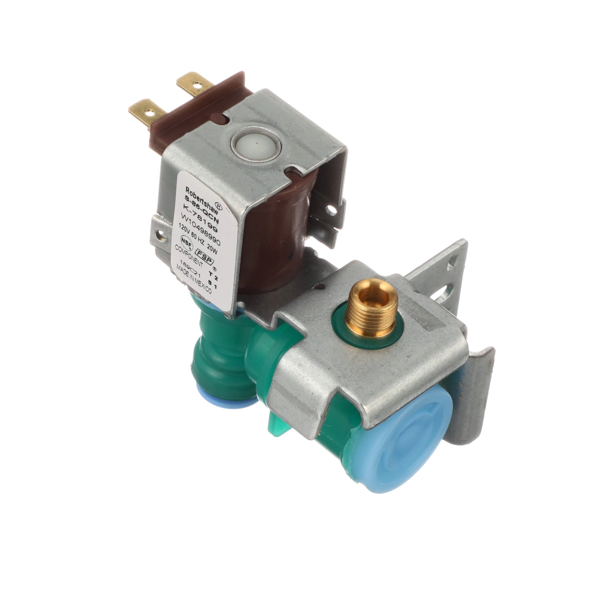 Picture of Whirlpool WPW10498990 Refrigerator Single Solenoid Inlet Valve