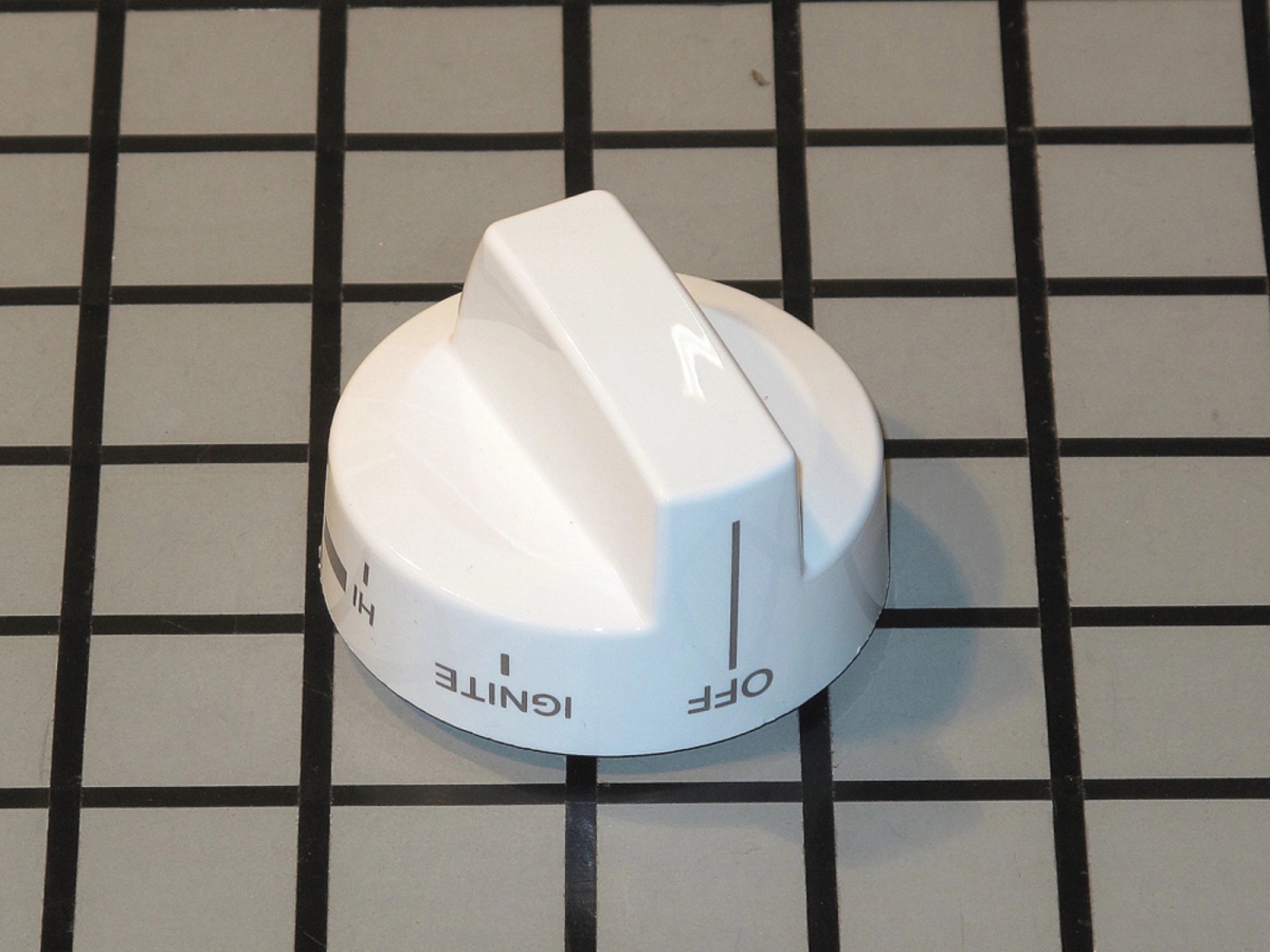 WPW10614597 Surface Burner Knob; White