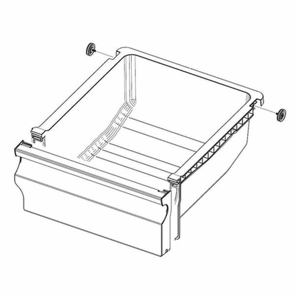 Picture of Samsung DA97-08437H RF6000 Refrigerator Right Vegetable Drawer Module Case Assembly