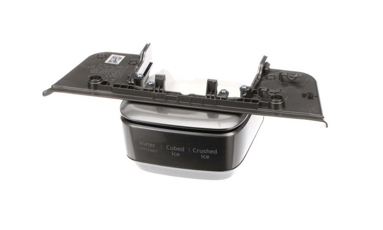 Picture of Samsung DA97-17299Q AW2CD F-L; Silver Refrigerator Dispenser Cover Assembly