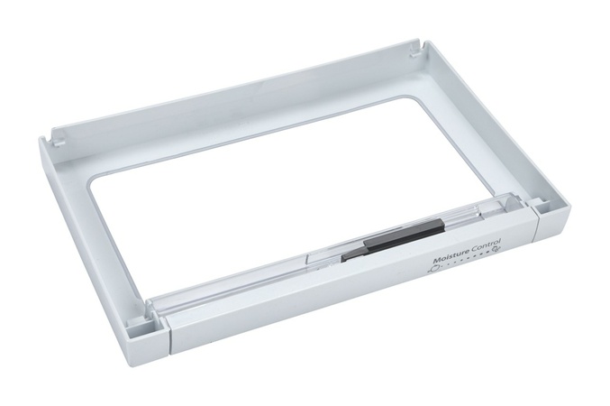 WPW10688114 Crisper Medium Drawer Front Assembly; White